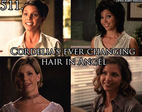 Her family moved around often. Cordelia's ever changing hair in Angel | Buffy, Buffy the ...