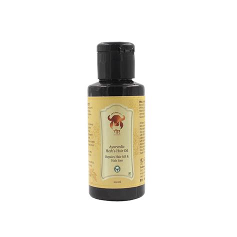 Gold herbal hair oil is a completely natural hair product with carefully selected ingredients to nourish and repair damaged hair to give it a beautiful soft silky appearance with natural bounce. GIR Ayurvedic Herbal Hair Oil 100ml