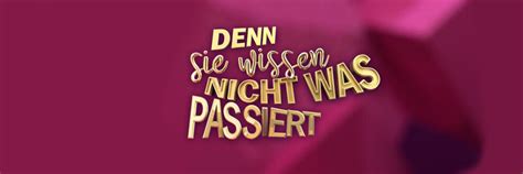 Sie wissen ebenfalls nicht, in welcher konstellation sie als team zusammenarbeiten, gegen welche prominenten kandidaten sie antreten spannende situationen, lustige dialoge und dramatische momente sind vorprogrammiert, wenn es wieder heißt: Denn sie wissen nicht, was passiert | Sendetermine ...