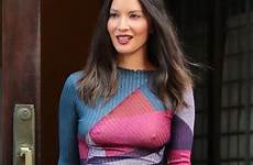 olivia munn braless sexy leaves hotel her nyc york through nude leaks paparazzi shots gotceleb celebrity instagram thefappeningnew playcelebs hawtcelebs