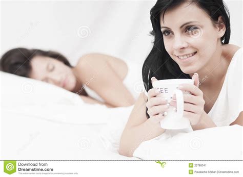 Relaxed morning stock image. Image of girls, brunette - 23788341