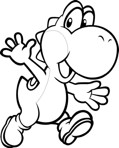 Yoshi coloring page from yoshi category. Yoshi Coloring Pages Cute | K5 Worksheets