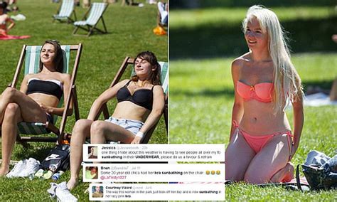 Wetting her panties for your pleasure. Brits took to social media to debate whether sunbathing in ...