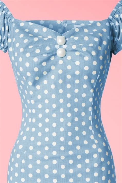 Последние твиты от polkadot (@polkadot). 50s Dolores Polkadot Dress in Light Blue and White