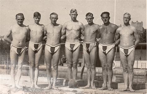 Just only don't let your girlfriend walk alone in caucasian republics. ipernity: waterpolo in Dreiecksbadehose 1930' - by kerle-kerle