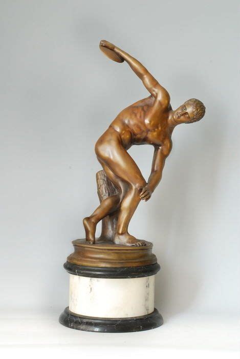 Find the perfect discus thrower stock photos and editorial news pictures from getty images. Discus Thrower Greek - Bronze Statue Signed -.24"1/2 H ...