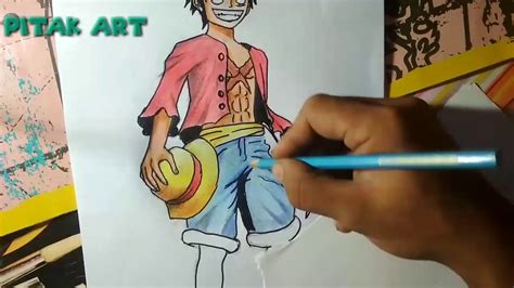 Draw an easy monkey, step by step, drawing sheets, added by dawn, october 23, 2010, 1:42:10 pm. Drawing monkey d Luffy - YouTube