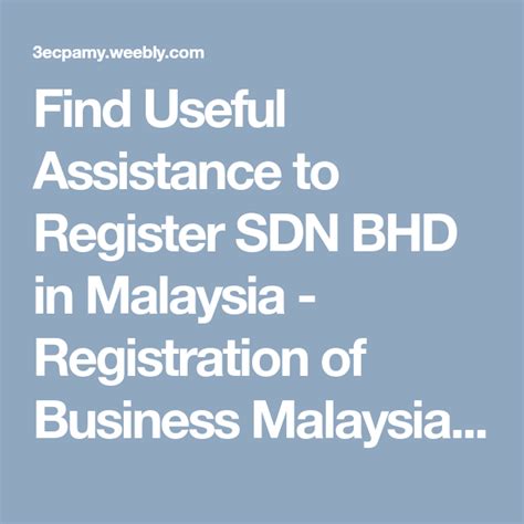 Jom ketahui 7 kelebihan sdn bhd. Pin on Enterprise Company Registration in Malaysia