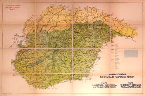 Úttérképek, és az összes magyar város térképe. - Magyarország Szlovákia és Kárpátalja térképe. I. Bécsi döntés - Múzeum Antikvárium