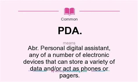 This slang page is designed to explain what the meaning of pda is. Pda meaning slang.