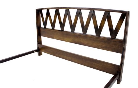 Featuring a padded and tufted button headboard that provides this frame with a comfy look. Mid Century Modern Full Bed Headboard By Paul Frankl for Johnson at 1stdibs