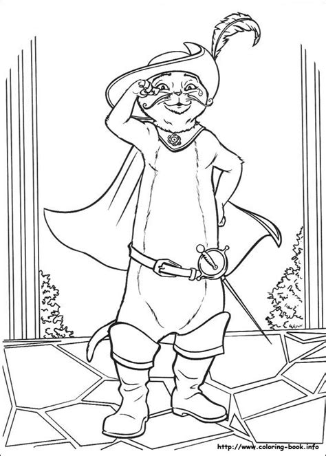 Shrek coloring pages invite girls and boys to meet famous fairy tale characters from the cartoon. Puss in Boots coloring picture