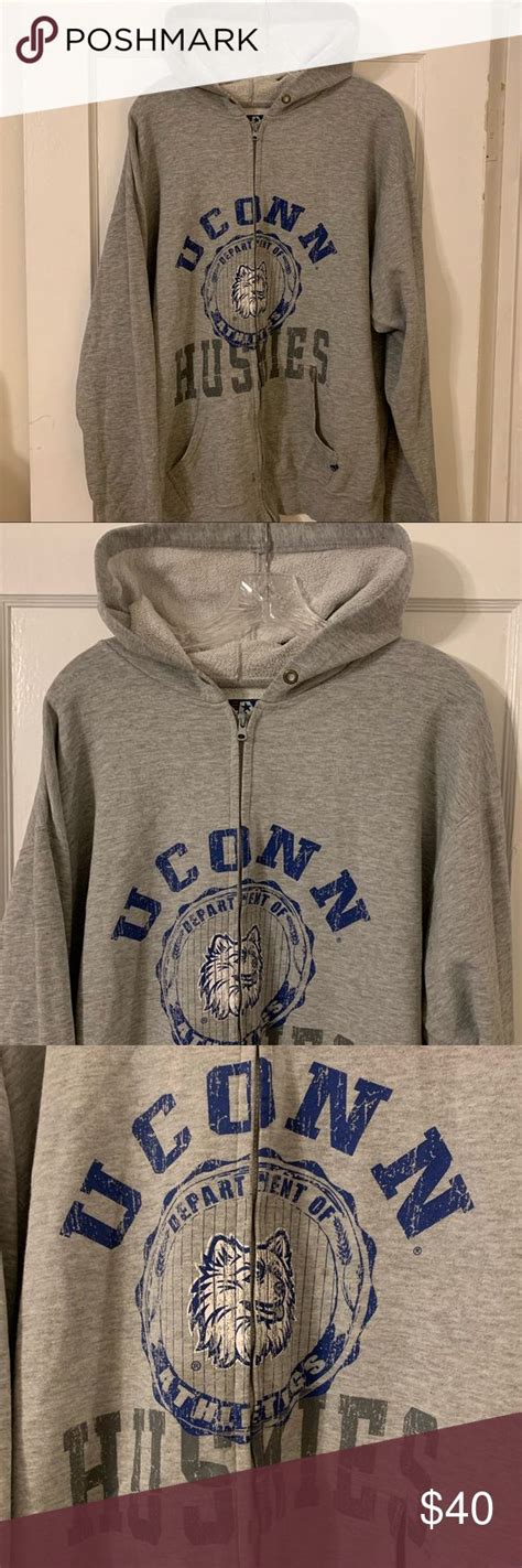 Men's retro hoodies and zip throughs at atom retro. Vintage UCONN Spellout Logo Full Zip Hoodie Sz XL in 2020 ...