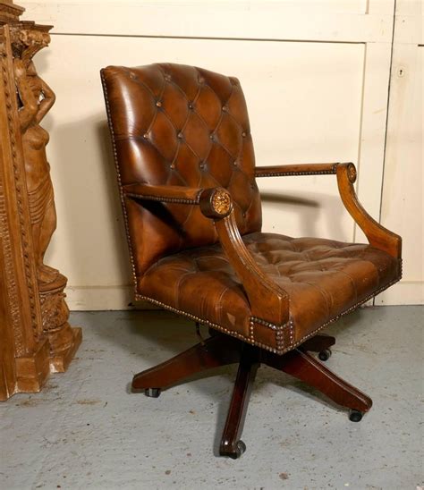 Chesterfield sofas offers chesterfield birch and dover office chair great value furniture for the living room, dining, bedroom and kitchen. Chesterfield Leather Library or Office Desk Chair at 1stdibs
