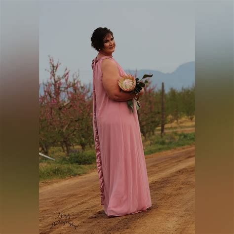 Charming details will make you the most beautiful bride ever. Long Pink Chiffon Ceremony Dress Created For A Wedding ...