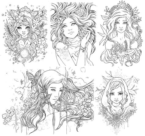 Download PDF DIGITAL Coloring book Natural Enchantment adult colouring | Etsy