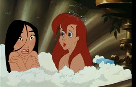 Seeing her take a bath with that fat belly is a real treat. Mulan and Ariel bath by Lililou33 on deviantART | Mulan ...