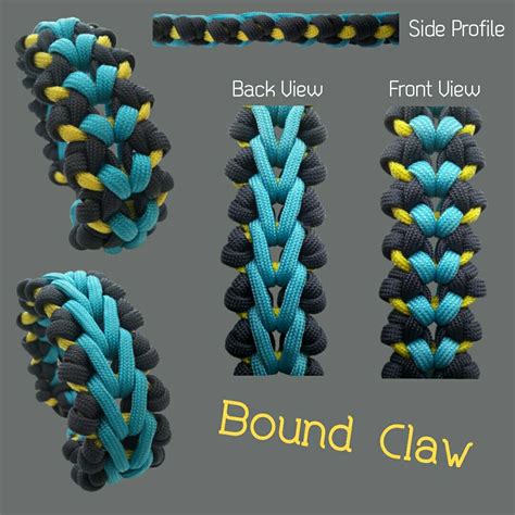 Wrap the braided paracord around the object being hauled. Bound Claw | Paracord bracelet designs, Paracord tutorial, Paracord braids