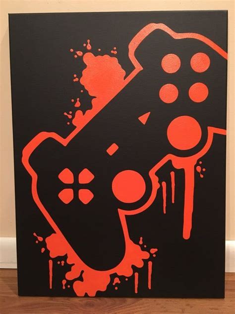 34 bedroom wallpapers that make a statement. PlayStation #Video #Game #Controller #Art | Video game decor, Game controller art, Custom wall art