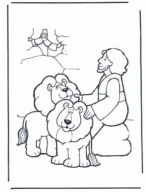 Daniel hears the growling lions and is afraid, but an angel comforts him reminding him that god is with him. Picture Coloring Daniel And The Lions Den Coloring Pages ...