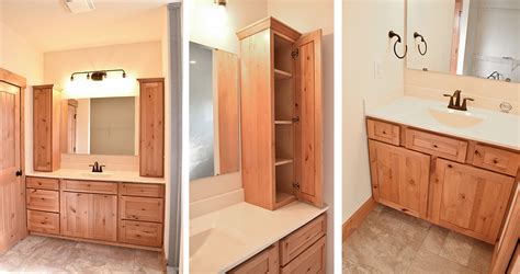 If you're not a neat and tidy person, open storage is probably not the way to go. Double Vanity With Centered Linen : Bath Vanities And Bath ...