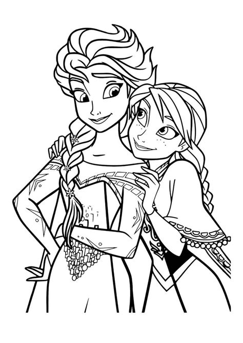 New coloring pages frozen elsa anna awesome free printable. Tranh Tô Màu Elsa Và Anna ️1001 Hình Vẽ Công Chúa Elsa