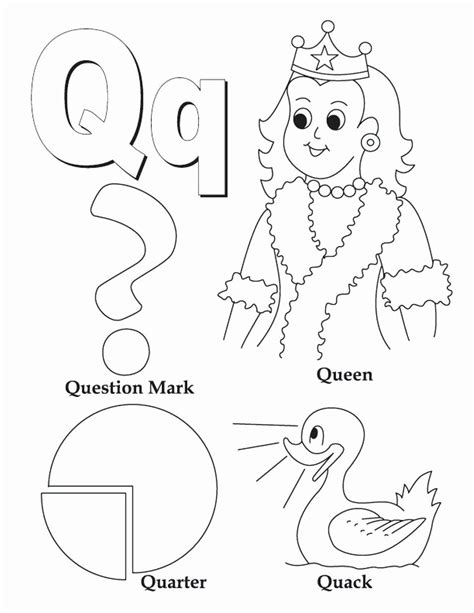 This version has lowercase q with a curly tail. Alphabet Coloring Pages Q Inspirational Word Coloring Pages for Kids ...