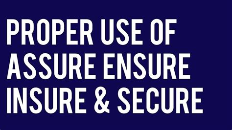 Ensure and boost are nutritional supplements designed to help you meet your nutritional needs whenever eating enough solid foods becomes a challenge. Proper use of Assure, Ensure, Insure & Secure - YouTube