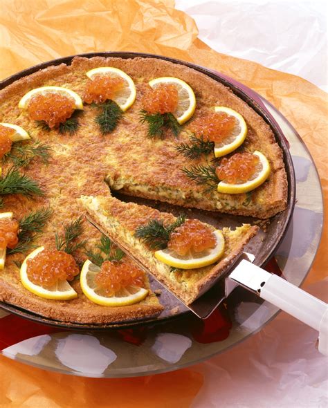 15 to 20 whole chives. Potato and Onion Tart with Salmon Caviar recipe | Eat ...