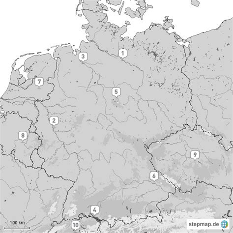 Schwarz weiß welt stadt karte bilbao gijon barcelona valencia algeciras ourense spanien karte poster bild kunst leinwand malerei decor. StepMap - Test Deutschland - Landkarte für Deutschland