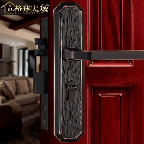 Lea the bedroom people &. Pure copper door lock European interior wooden door lock ...