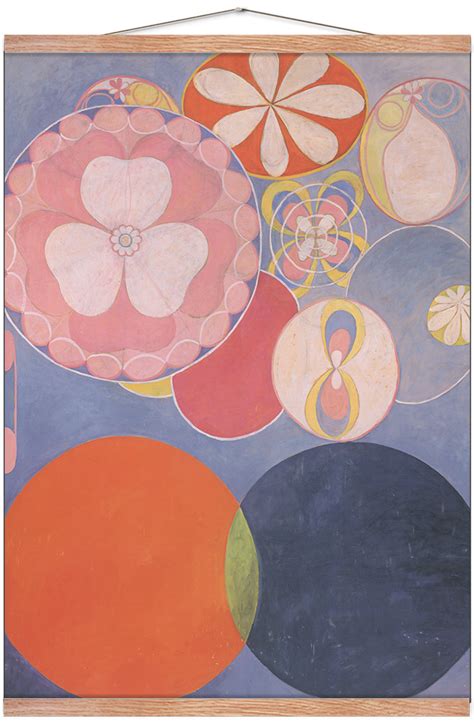 During a séance, a spirit power told the swedish artist that she was to execute paintings on the astral plane, representing man's transcendental truth rather. Hilma Af Klint. De 10 største, nr. 2 | Flot plakat i blå