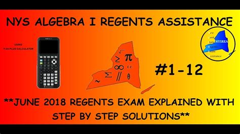 Information for upcoming quarters is preliminary & subject to change. NYS Algebra 1 (Common Core) June 2018 Regents Exam Answers (#1-12) - YouTube