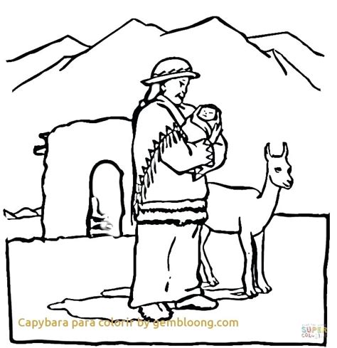 Amazing how that affects the coloring style! Capybara Coloring Page at GetColorings.com | Free ...