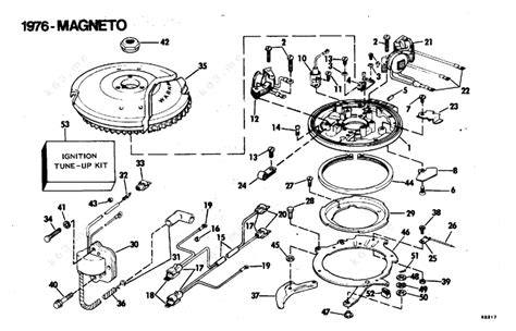 Browse it online or download a pdf. Evinrude 1976 15 - 15654R, Magneto - parts catalog