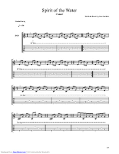 Come and go, to and fro. Spirit Of The Water guitar pro tab by Camel ...