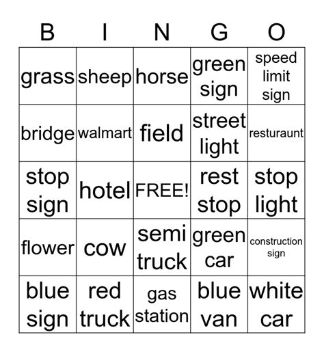 Every time you find one of the pictures depicted in this printable game you can cover a box and try to get 5 in a row. Car Bingo Card