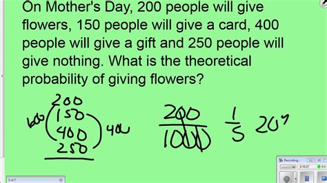 The experimental probability of an event is an estimate of the theoretical (or true) probability, based on performing a number of repeated independent trials of an experiment, counting the number of times the desired event occurs, and finally dividing the number of times the event occurs by the number of trials of the experiment. 7th Grade: Lesson 9-2 Theoretical and Experimental ...