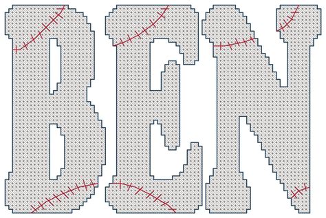 You've come to the right place! Baseball Name Sports Cross Stitch Pattern | Cross stitch ...