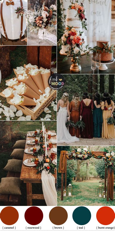 Back then these movies used to make me. Warm earth tones wedding color palette { burnt orange ...