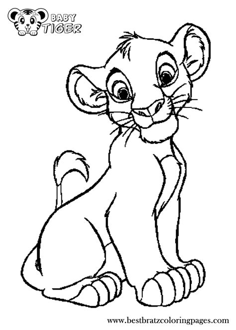 This coloring sheet features an adorable baby tiger ready to bounce around in the grass. November 2013