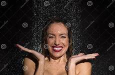 fun shower having young woman vivacious raised preview