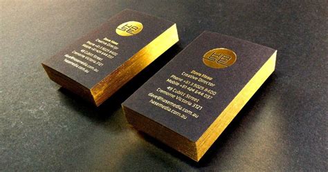 Accent any part of your card with copper, gold, or silver foil highlights. Gold Foil Business Card. | Gold foil business cards, Spot ...