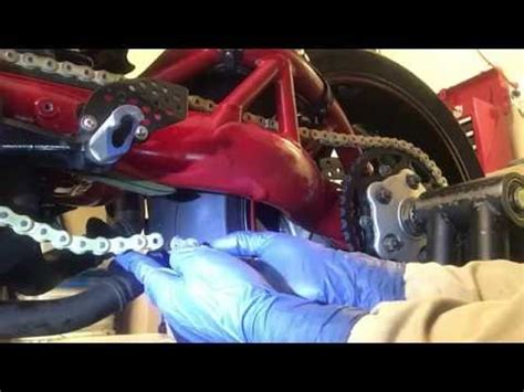 How to replace a motorcycle chain. How to remove & install a rivet style master link ...