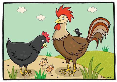Aneka gambar mewarnai 15 gambar mewarnai ayam untuk anak paud. Gambarnya Aldriana: Keluarga kecil si ayam kampung