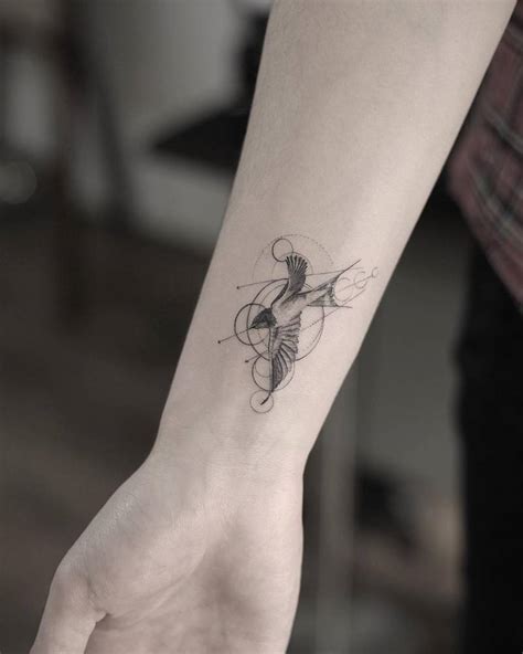 Check spelling or type a new query. Small fine line style swallow tattoo on the right inner