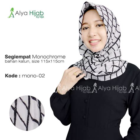 Moms bisa tetap menjaga kesehatan keluarga dengan memilih untuk tidak. Jilbab Motif Monochrome - Voal Motif