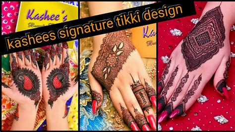 Here is the captivating delicate bands of flowers with minimalistic henna patterns around the motif give a stunning vibe on the bride's hands. Kashees signature tikki design||simple and tikkt desihn ...