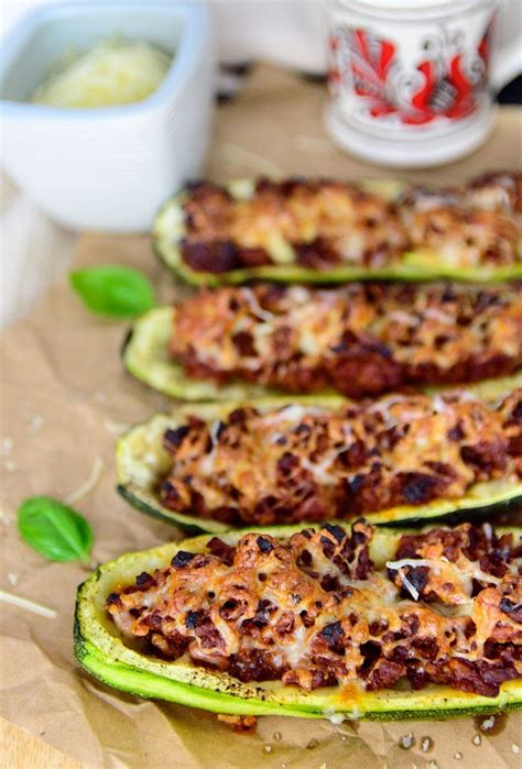 These stuffed zucchini boats are easy to make but take just a little bit of time. Baked stuffed zucchini boats with Bolognese sauce topped ...