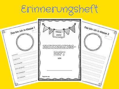 Abschlusszeugnis zum schulabschluss, in der regel nach ablegen einer abschlussprüfung; Sonniges Klassenzimmer: Erinnerungsheft für Klasse 1/2 und ...